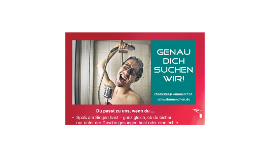 Du hast Spaß am Singen? Dann bist du bei uns genau richtig!
